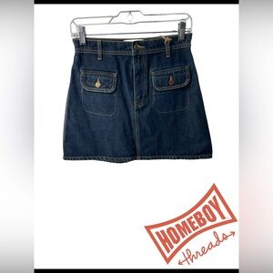 Reformation Dark Blue Jean Shorts